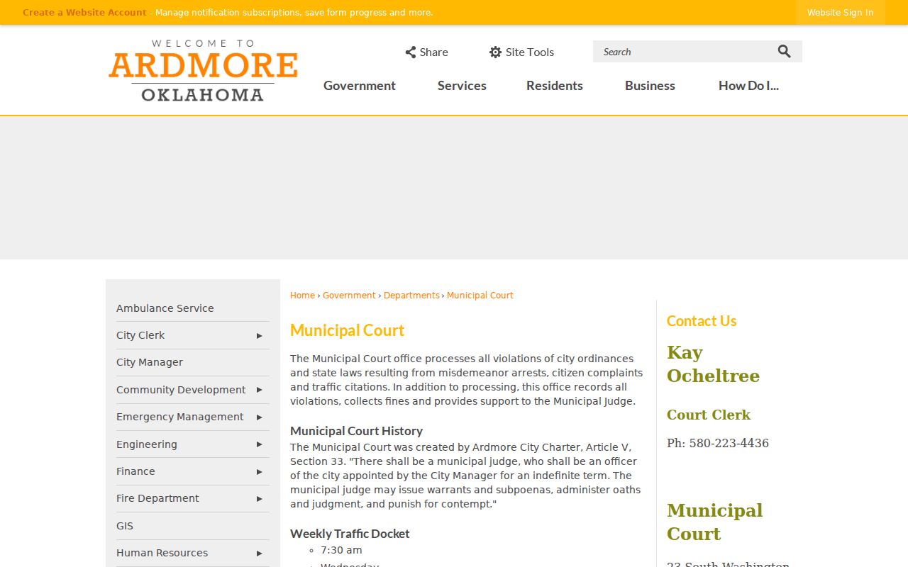 Carter County active warrants Ardmore municipal court source