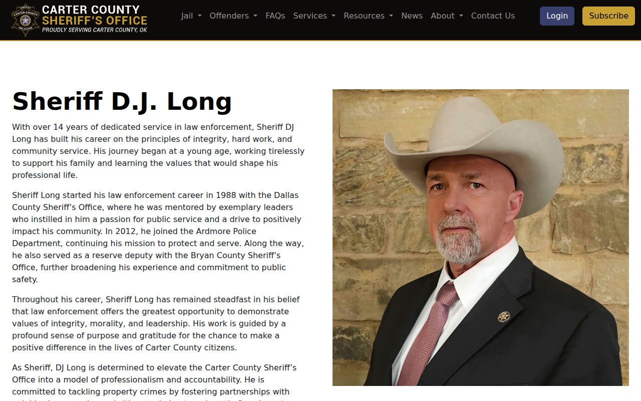 Carter County municipal court warrant county agency source