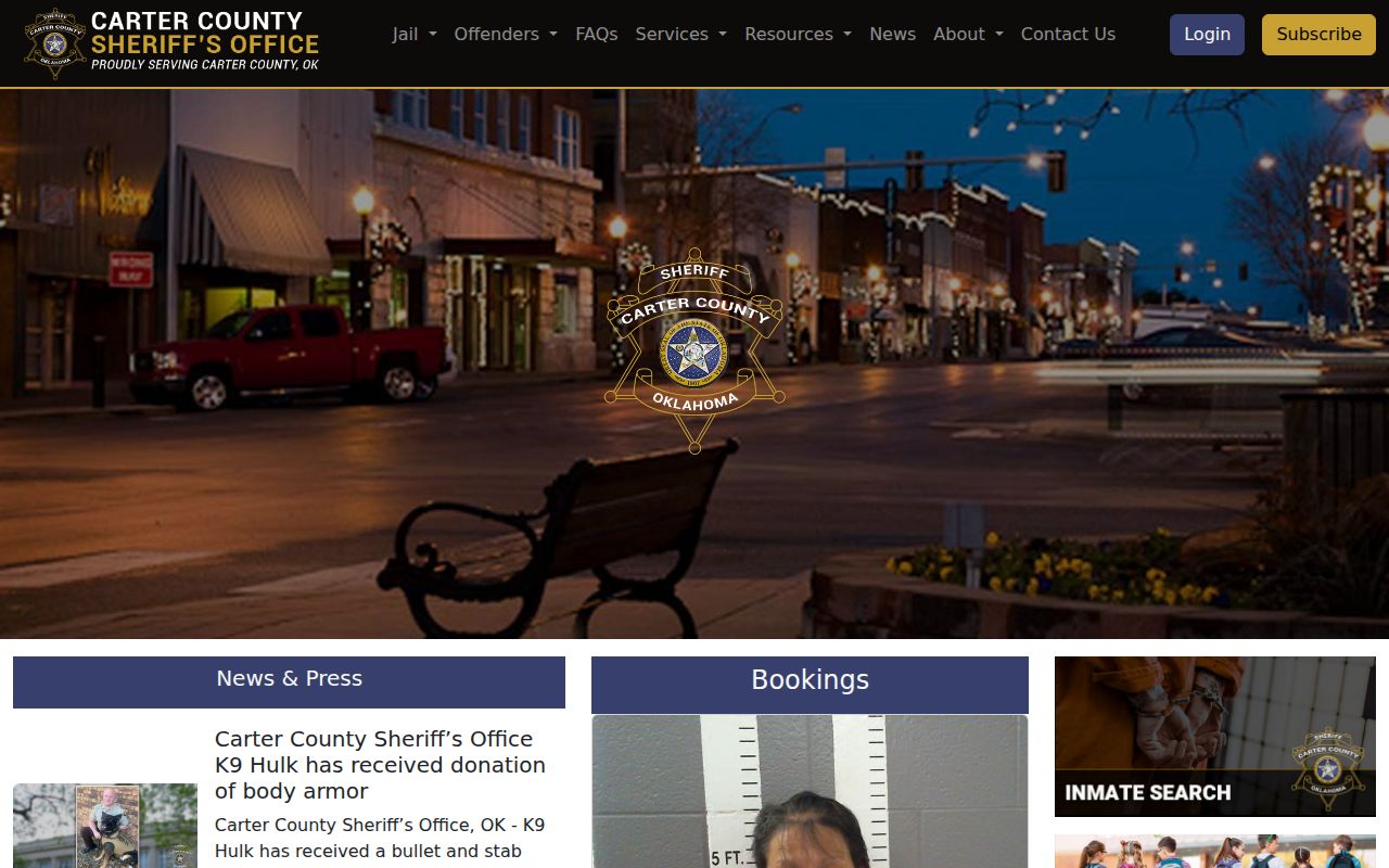 Carter County warrant records Sheriff home services and records paths